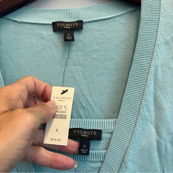 NWT Talbots Cardigan Tank Sweater Set Short Sleeve size X - Picture 4 of 14